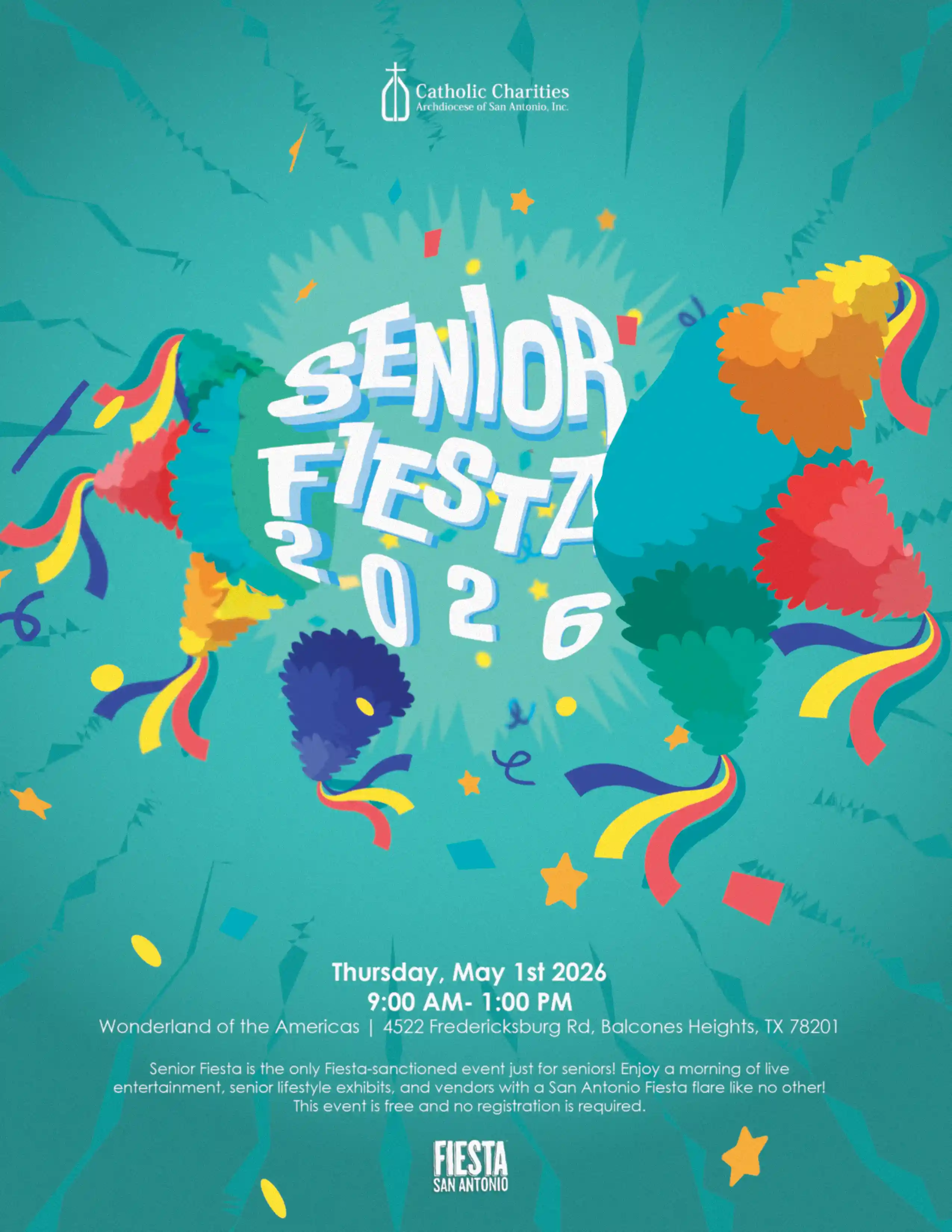 Senior Fiesta Church Event Flyer