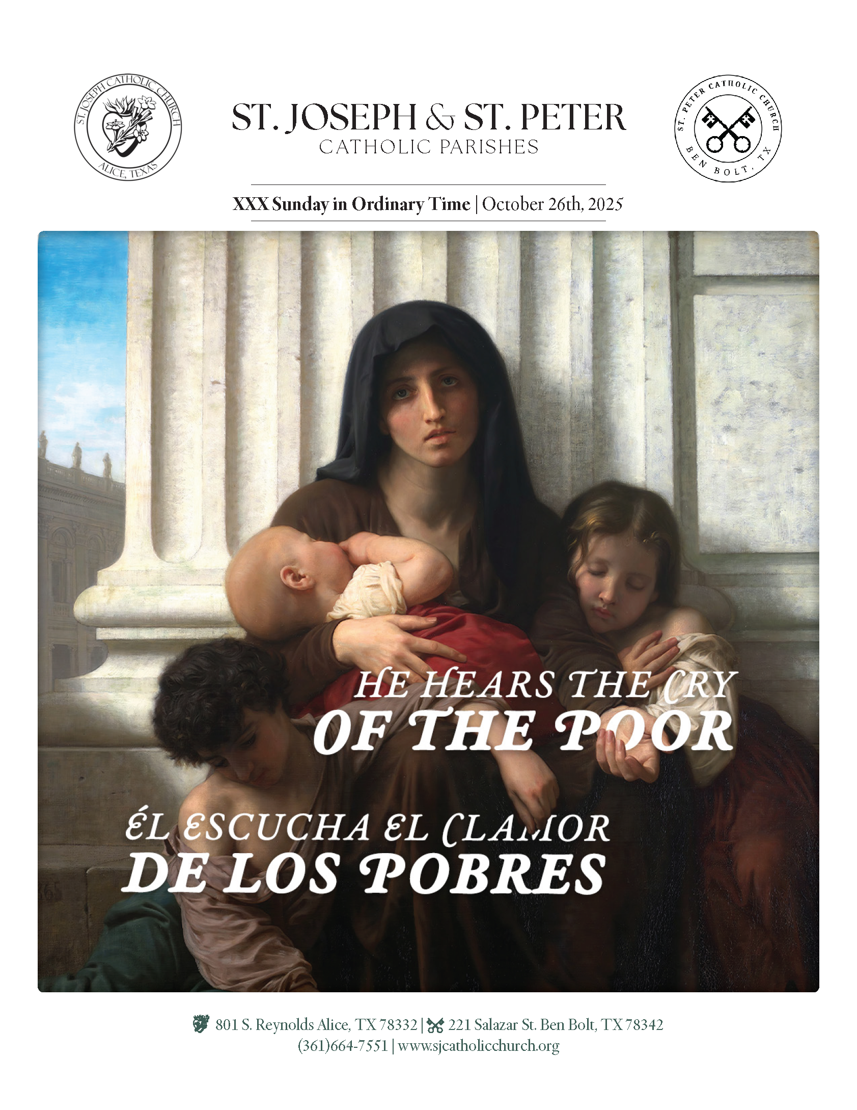 St. Joseph & St. Peter Catholic Parishes bulletin cover